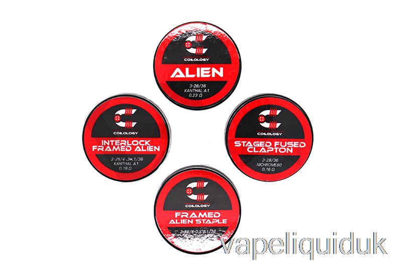 Coilology Performance Prebuilt Coils Interlock Framed Staple Alien - 0.13ohm KA1 Vape Liquid